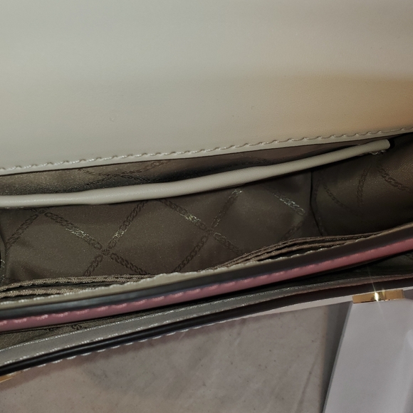 MICHAEL KORS Heather Pink White Colorblock Leather Chain New - Picture 9 of 10